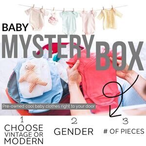 Baby Clothes Mystery Box- Vintage OR Modern Mix Newborn to 3T *LOT OF 3 Pieces